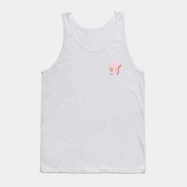 Small Ballerina Toe Shoes (White Background) Tank Top by Art By LM Designs 